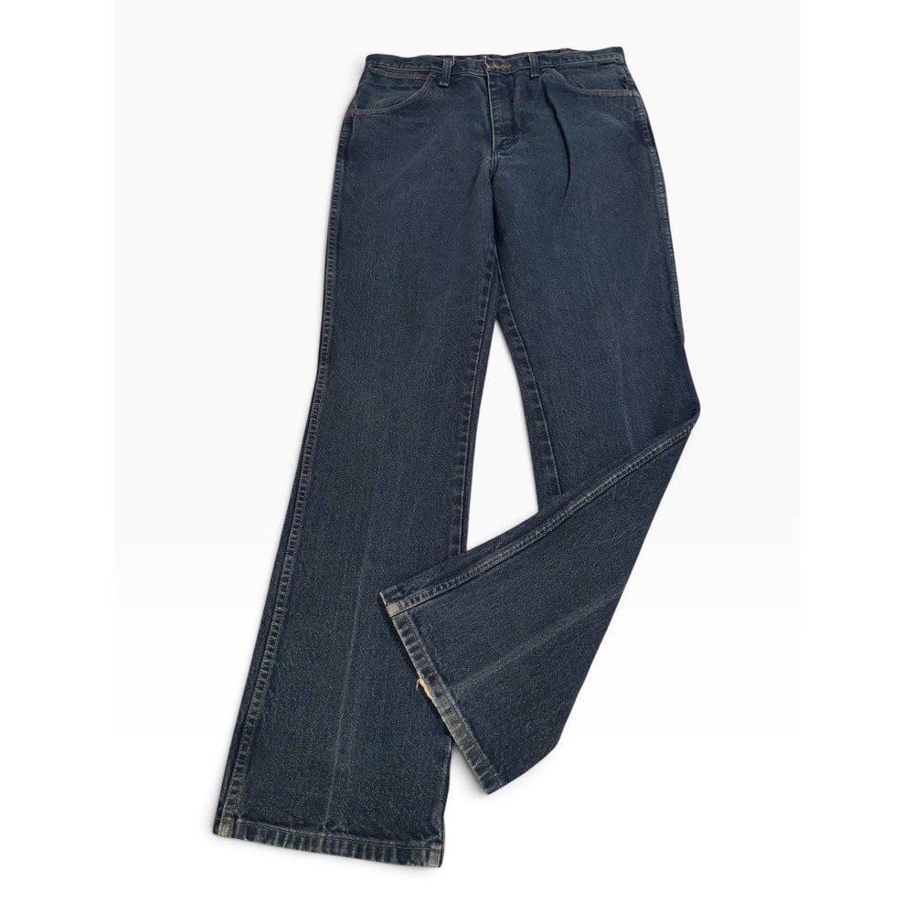 Wrangler 945NAV Cowboy Cut Slim Fit Jeans Navy Blue 38x36 Fits 35x35 Western